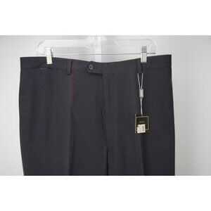 Sartoria Partenopea Solid Dark Blue Wool Blend Dress Pants 54 NEW